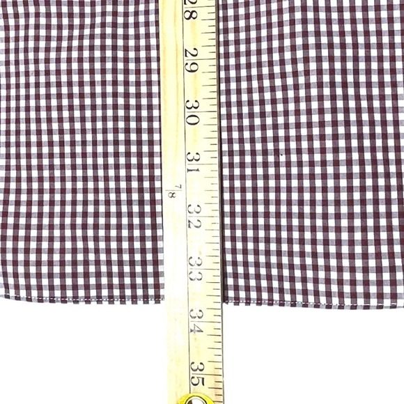 Brooks Brothers Mens XL Maroon Gingham Button Shirt Traditional Fit Non Iron - Picture 6 of 10